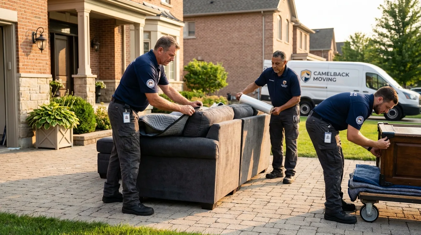 Large estate moving crew wrapping furniture in Lebanon Junction, KY