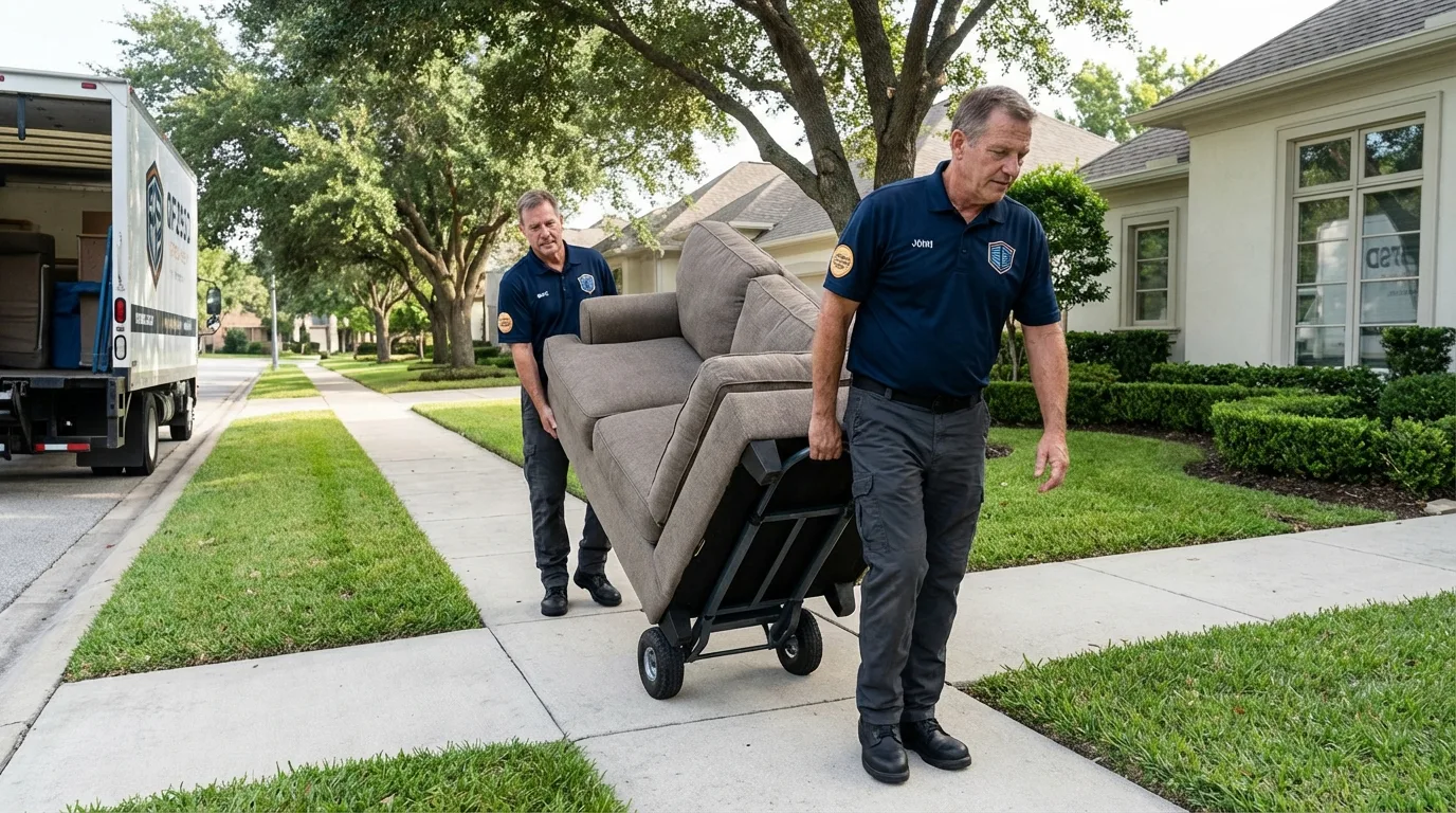 Local residential moving crew loading furniture in Lebanon Junction, KY